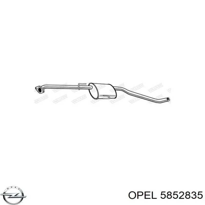 5852835 Opel Середній глушник