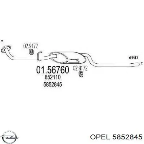5852845 Opel Середній глушник