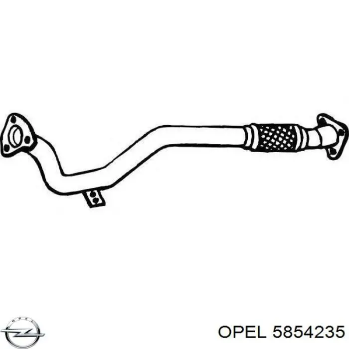 Труба приймальна (штани) глушника, передня Opel 5854235 ціна, від 82.48 USD