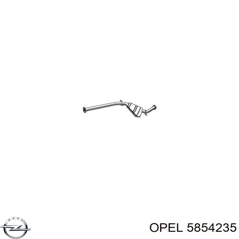 Купити 5854235 Opel Труба приймальна (штани) глушника, передня