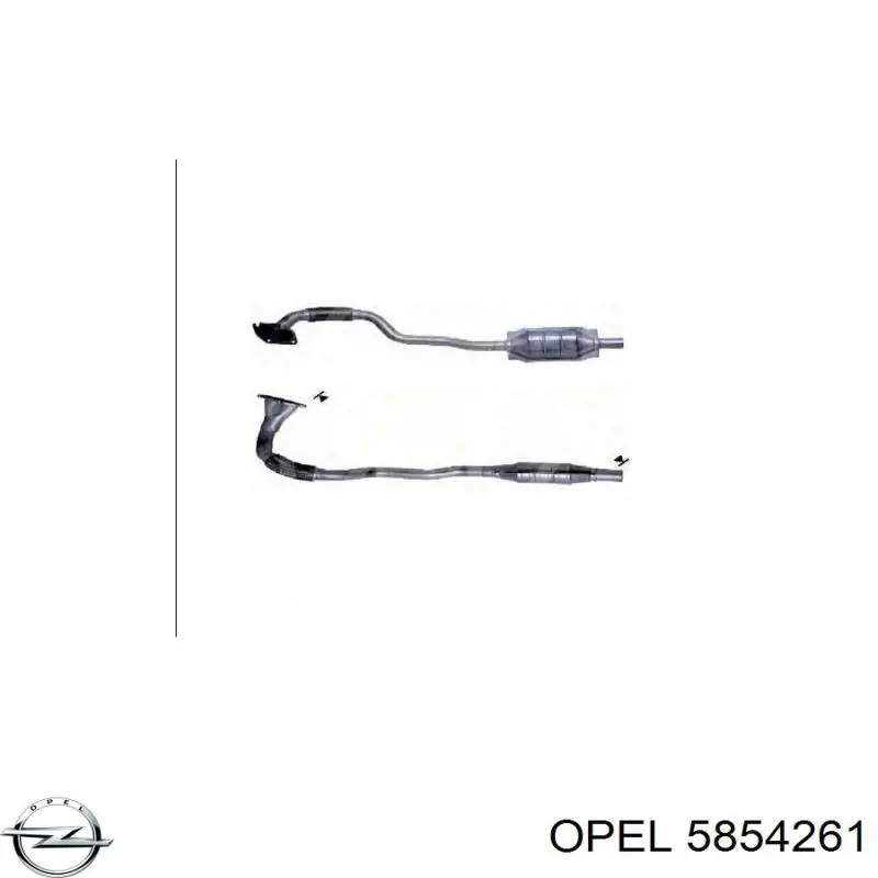Купити 5854261 Opel Труба приймальна (штани) глушника, передня