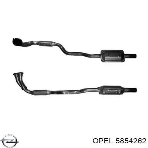 Труба приймальна (штани) глушника, передня Opel 854442