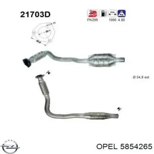 Конвертор-каталізатор (каталітичний нейтралізатор) Bosal 099051 ціна, від 142.25 USD