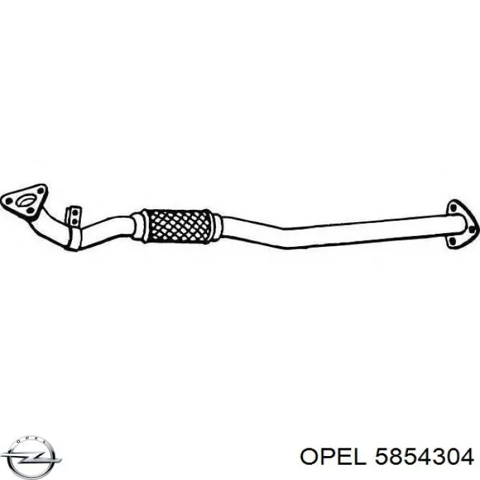Купити 5854304 Opel Труба приймальна (штани) глушника, передня