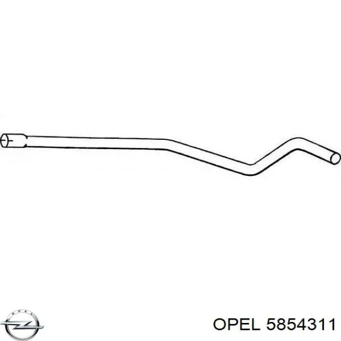 5854311 Opel Середній глушник