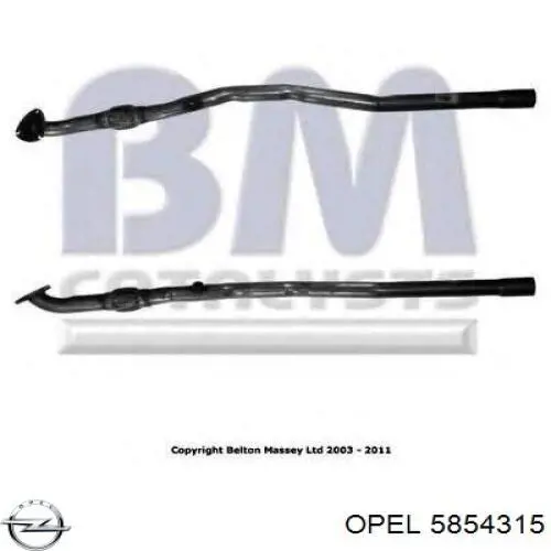 Купити 5854315 Opel Глушник, передня частина