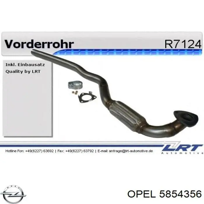 Купити 5854356 Opel Глушник, передня частина