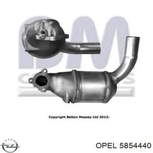 Конвертор-каталізатор (каталітичний нейтралізатор) Opel 5854440 ціна, від 176.13 USD