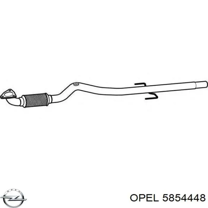Купити 5854448 Opel Труба приймальна (штани) глушника, передня