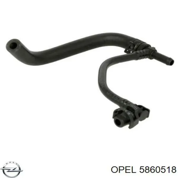 5860518 Opel шланг/патрубок рідинного охолодження турбіни, обратка