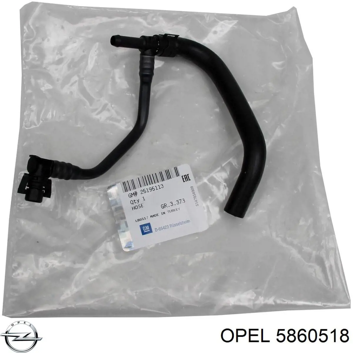 Купити 5860518 Opel Шланг/патрубок рідинного охолодження турбіни, обратка