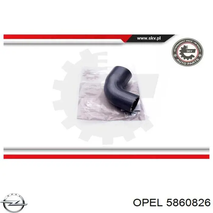 Шланг/патрубок інтеркуллера Opel 5860826 ціна, від 20.53 USD