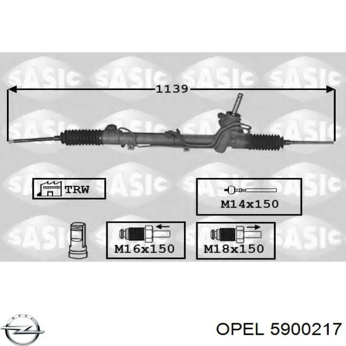 Управління рульове в зборі Opel 5900217 ціна, від 185.81 USD