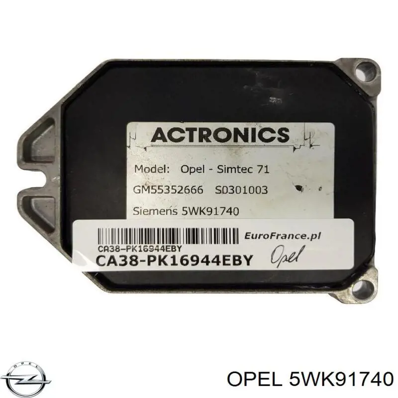  Opel 5WK91740 ціна, від 105.59 USD