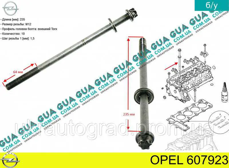 0607923 Opel Болт кріплення головки блоку циліндрів