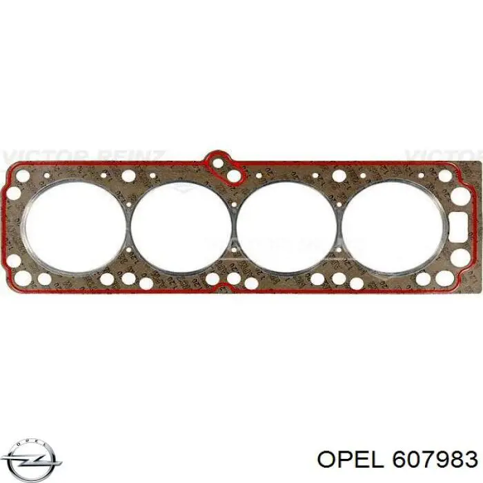 607983 Opel прокладка головки блока циліндрів (гбц)