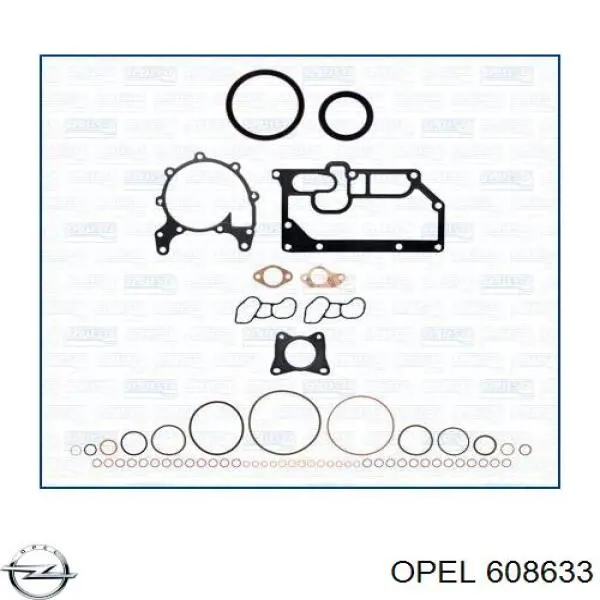 608633 Opel прокладка головки блока циліндрів (гбц)