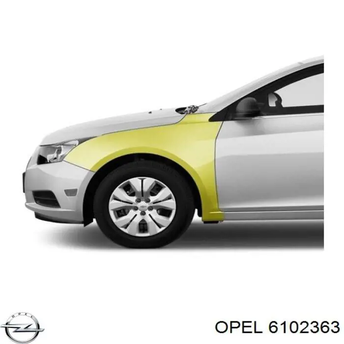 6102363 Opel крило переднє ліве