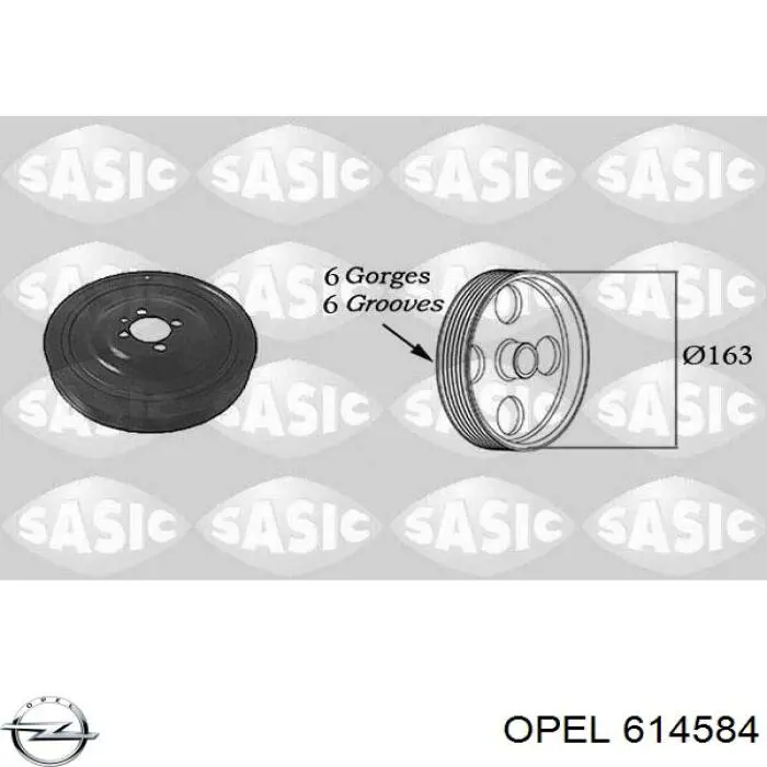 Купити 614584 Opel Шків колінчастого вала