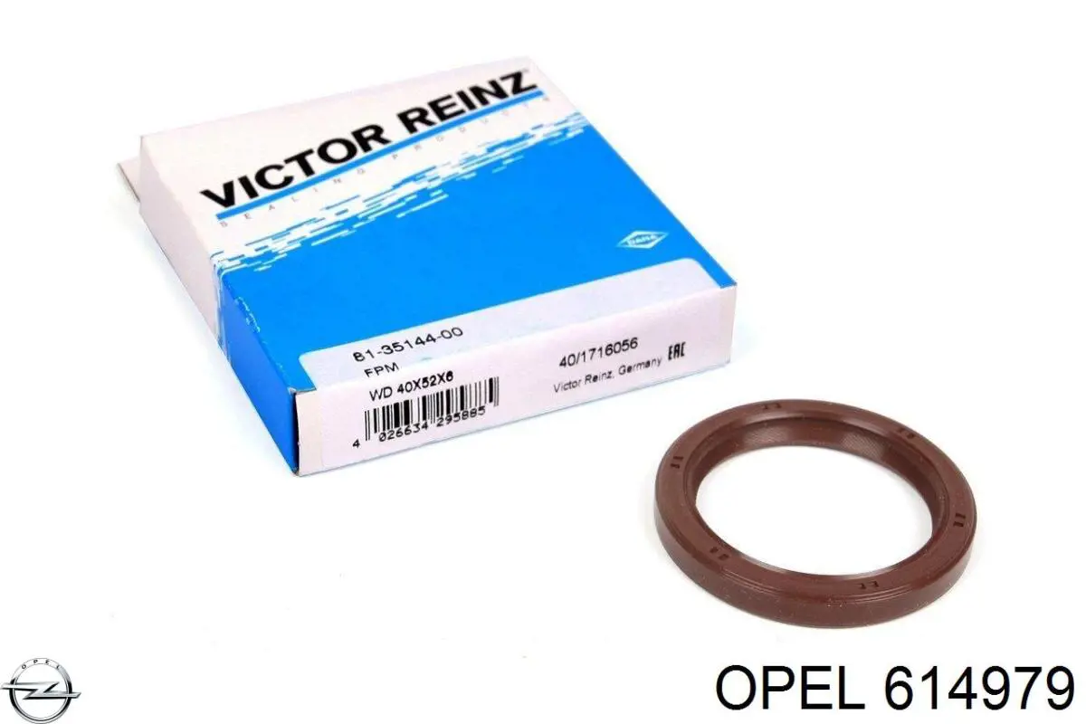 Сальник коленвала двигуна, передній Opel 614979 ціна, від 2.43 USD