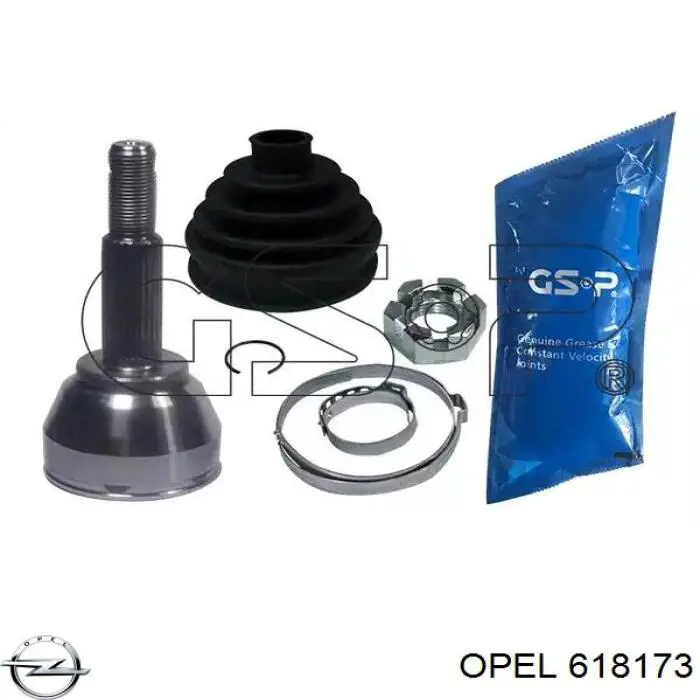 618173 Opel вкладиші колінвала, корінні, комплект, 1-й ремонт (+0,25)