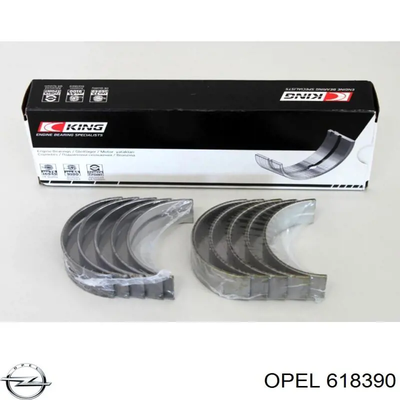 Вкладиші коленвала, корінні, комплект, стандарт (STD) Opel 618390 ціна, від 19.82 USD