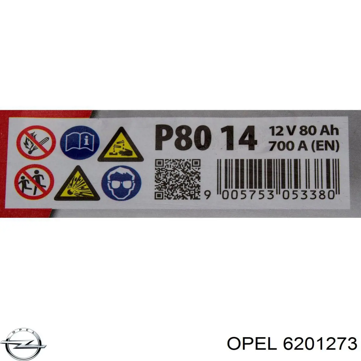 Батарея акумуляторна Opel 6201273 ціна, від 140.55 USD