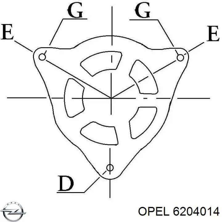 6204014 Opel Авто генератор