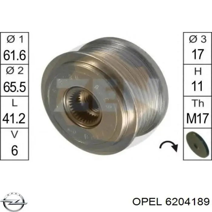 Купити 6204189 Opel Генератор