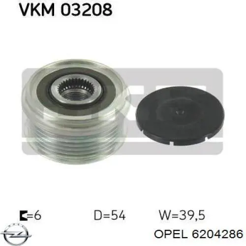Купити 6204286 Opel Шків генератора