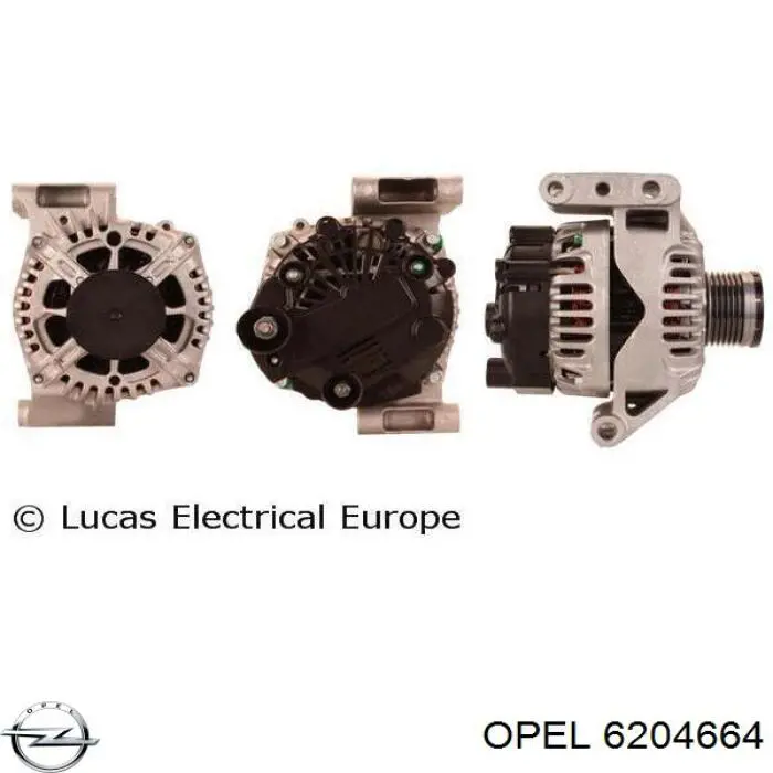 Генератор 6204664 Opel