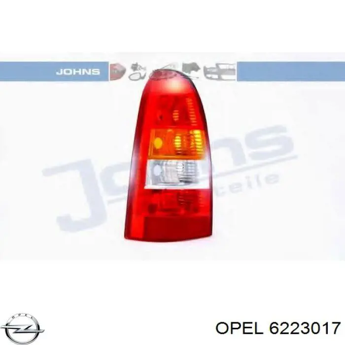 6223017 Opel ліхтар задній лівий