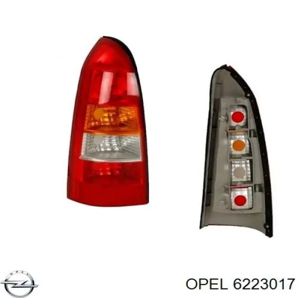 Ліхтар задній лівий Opel 6223017 ціна, від 25.42 USD