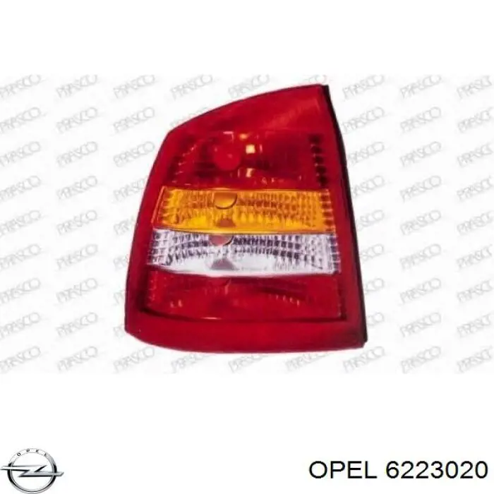 6223020 Opel Ліхтар задній правий