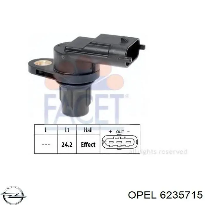 6235715 Opel датчик положення розподільного