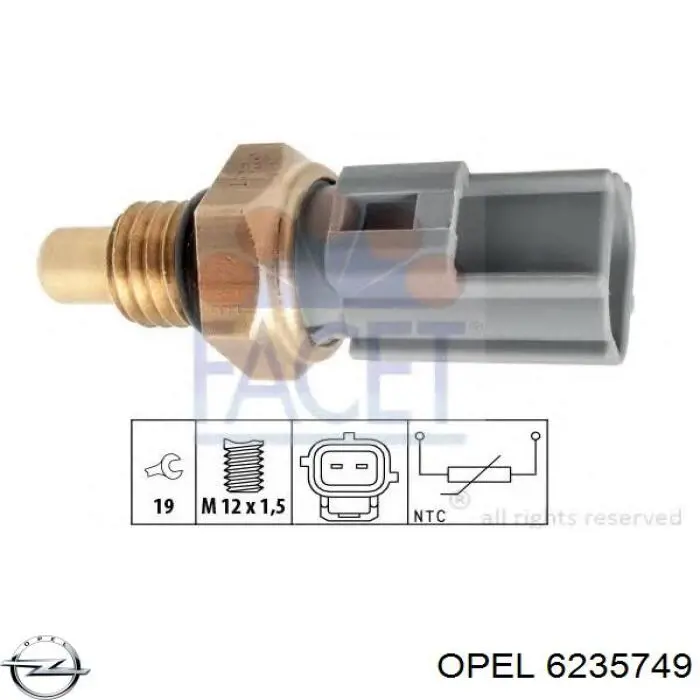 Купити 6235749 Opel Датчик температури палива