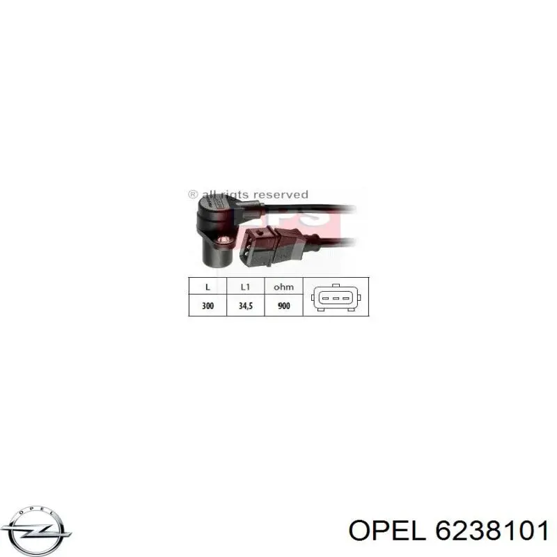 Датчик колінвала 6238101 Opel