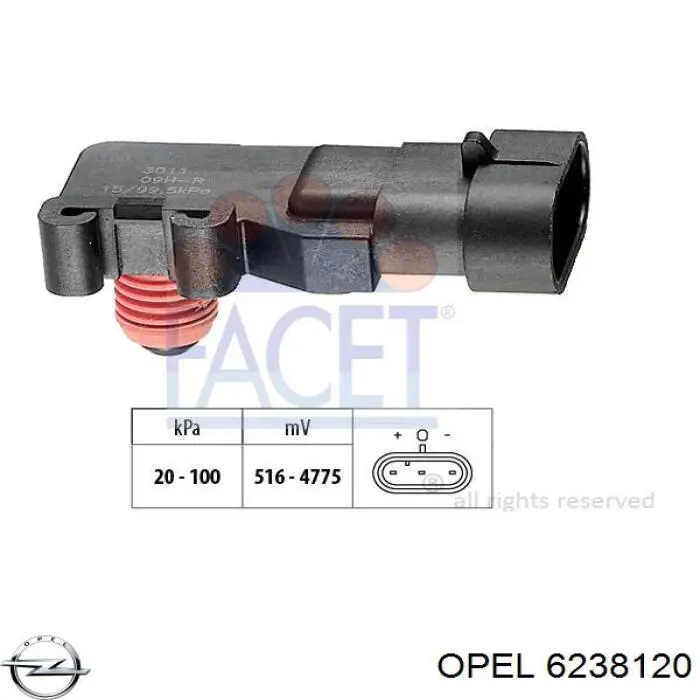 МАП Сенсор 6238120 Opel