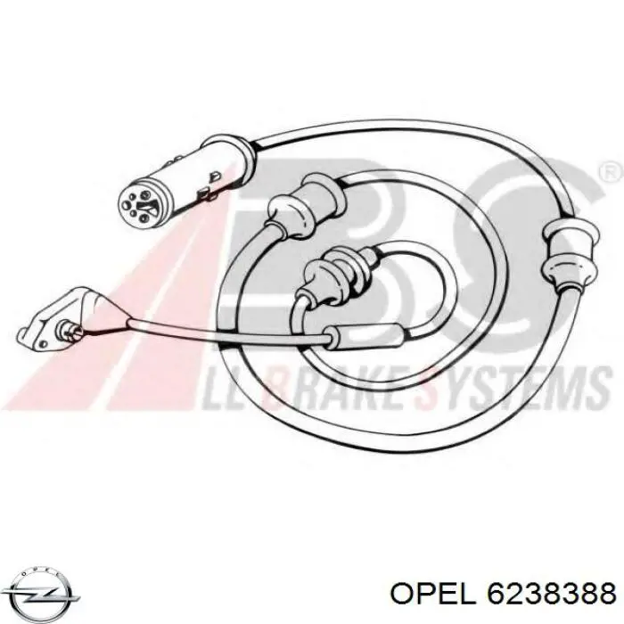 6238388 Opel Датчик зносу колодок