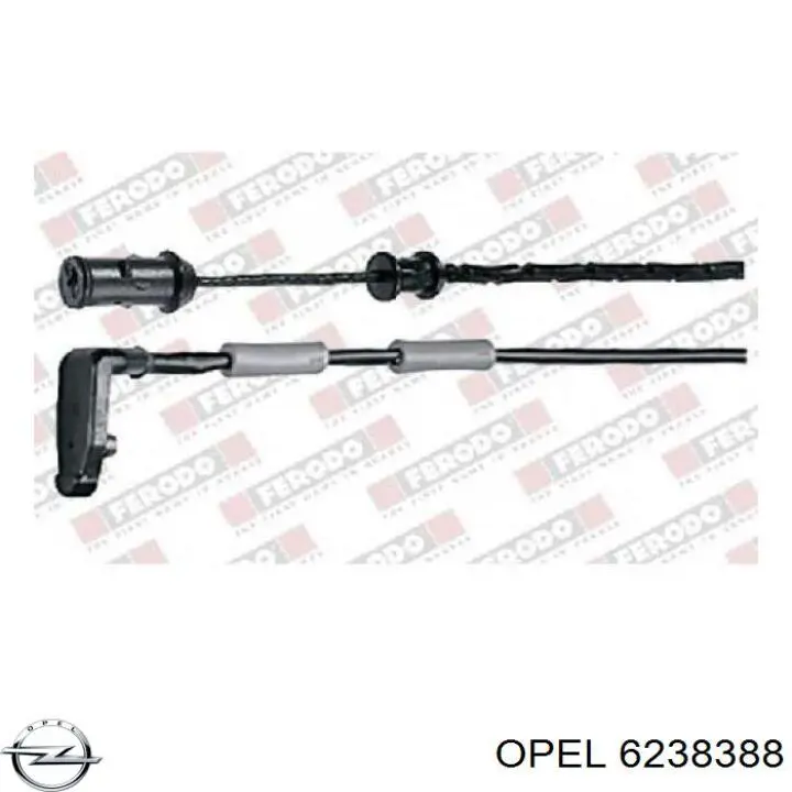 Датчик зносу гальмівних колодок, передній Opel 6238388 ціна, від 5.98 USD