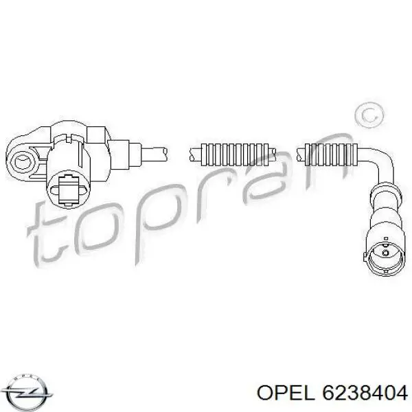 Купити 6238404 Opel Датчик АБС (ABS) передній