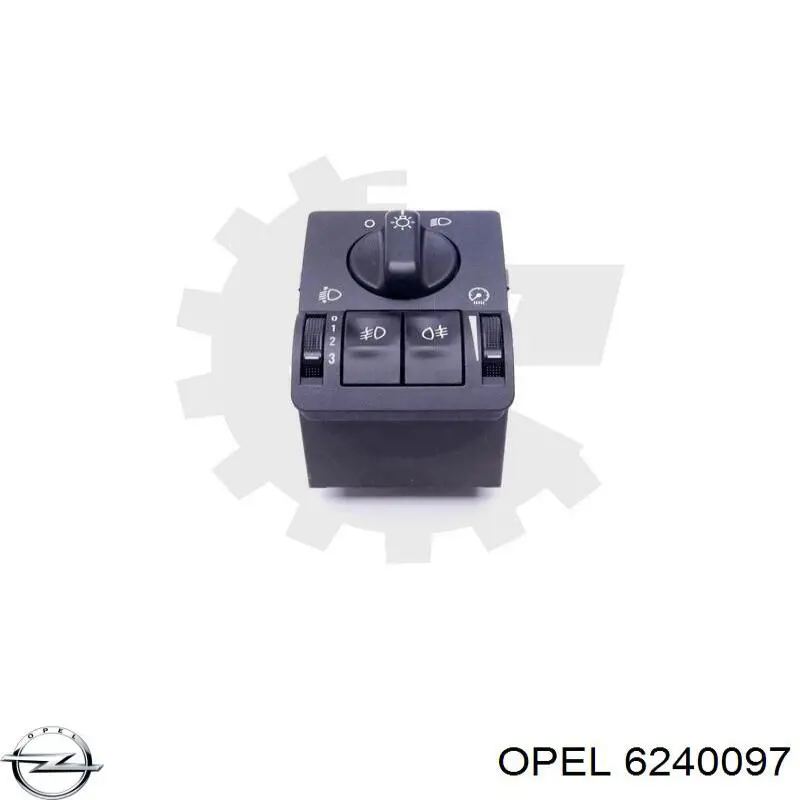 Перемикач світла фар, на "торпеді" 6240097 Opel