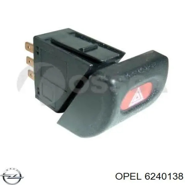 Кнопка включення аварійної сигналізації Opel 6240138 ціна, від 7.21 USD