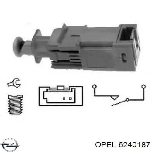 6240187 Opel датчик включення зчеплення