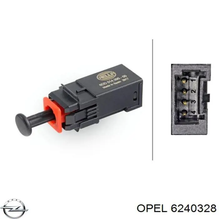 Кнопка стоп-сигналу Opel 6240328 ціна, від 12.94 USD