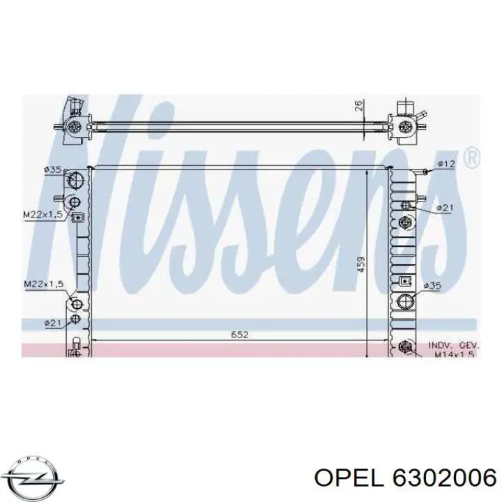 Радіатор основний Opel 6302006 ціна, від 109.58 USD