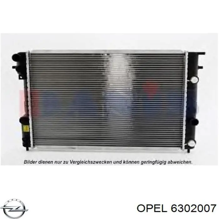 6302007 Opel радіатор охолодження двигуна