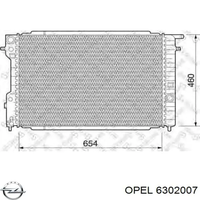 Купити 6302007 Opel Радіатор двигуна