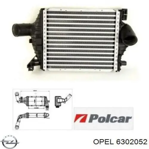 Інтеркулер 6302052 Opel