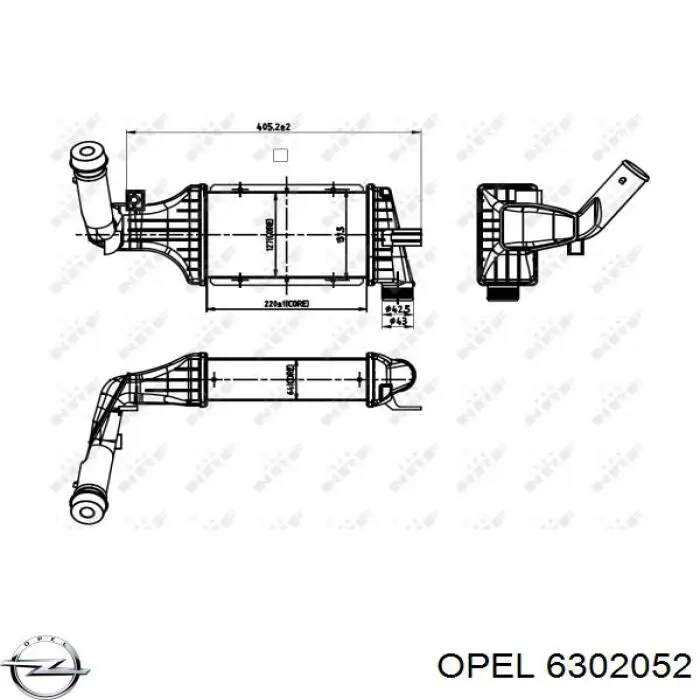 Система охолодження наддувочного повітря Opel 6302052 ціна, від 64.95 USD